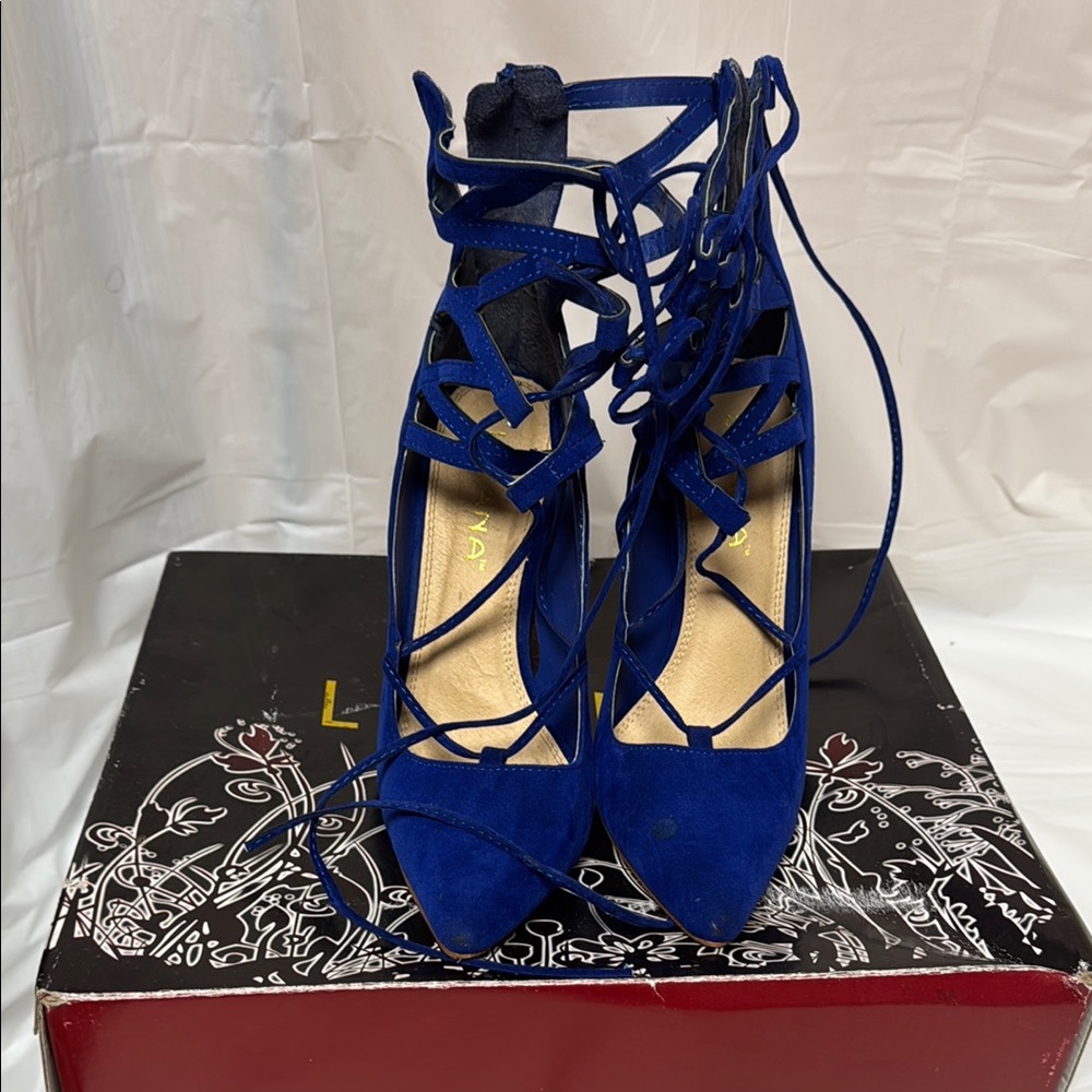 Blue Suede Heels